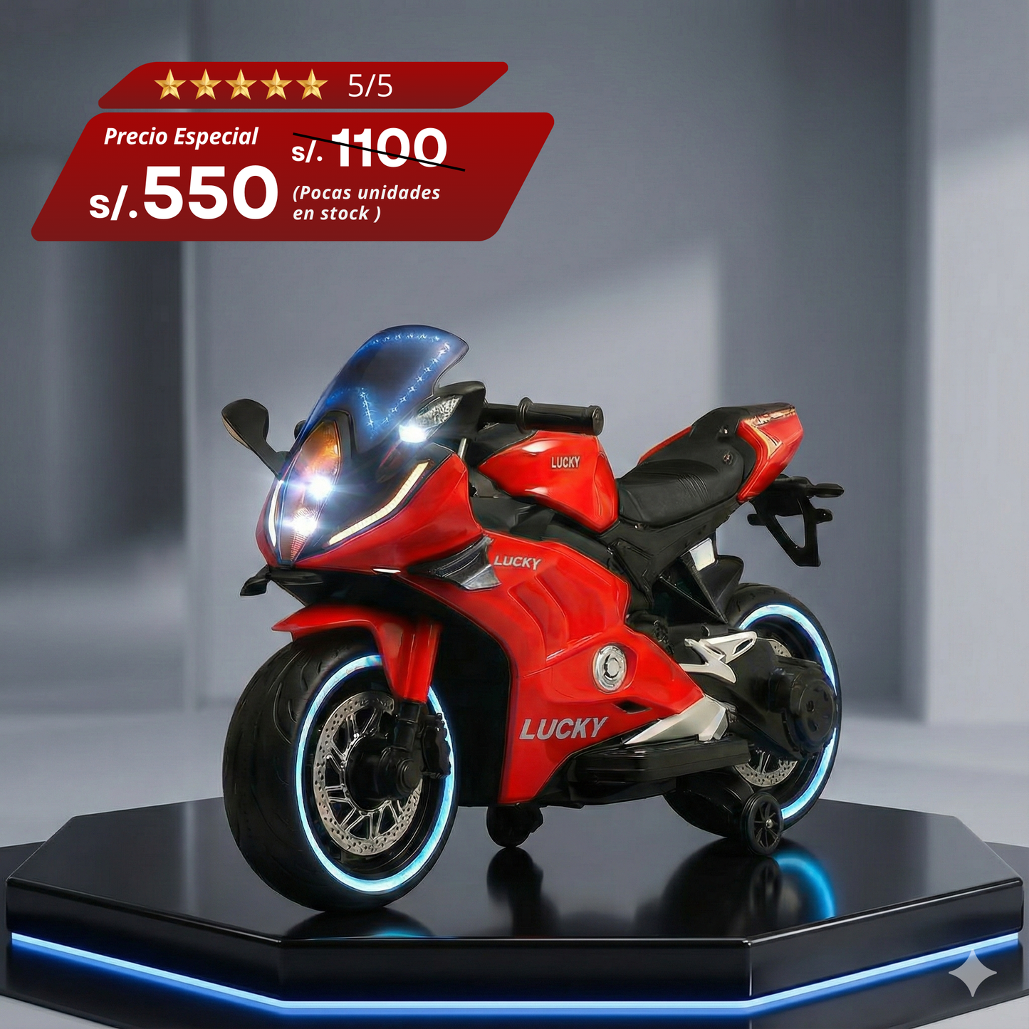 Moto Eléctrica Futurista Led