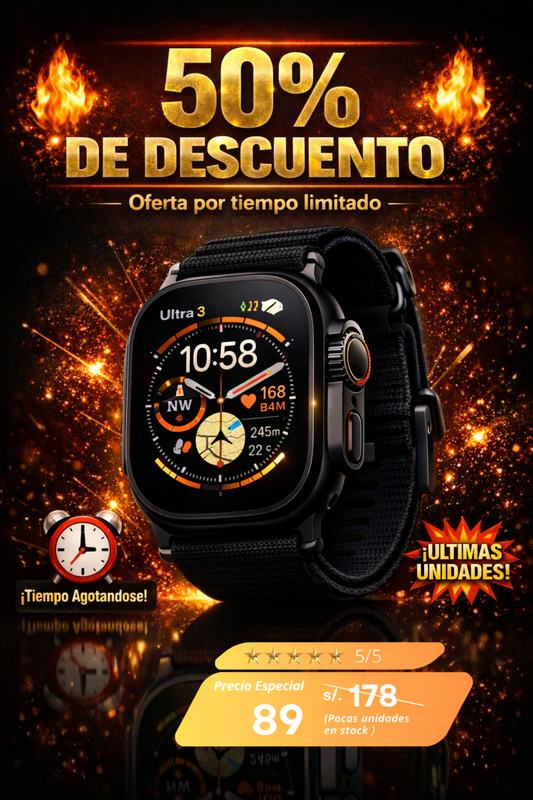 Ultra X3 Smartwatch Pro | Llamadas | 7 Días de Batería