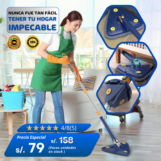 Tu Solución de Limpieza Total – Trapeador de 360°
