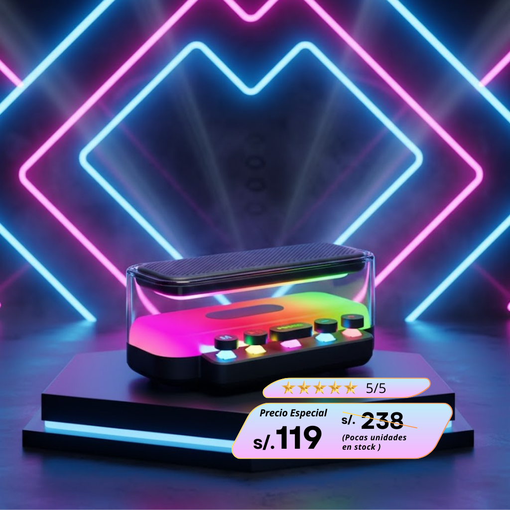 Bocina Bluetooth RGB Portátil