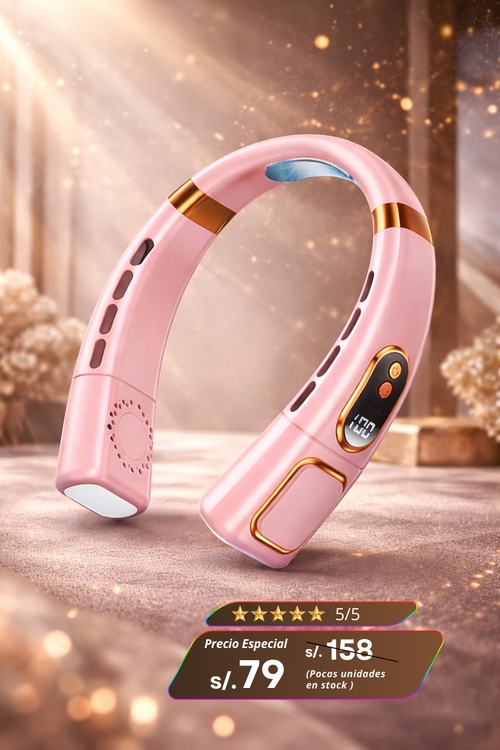 Frescura y Estilo: Ventilador de Cuello LED Portátil