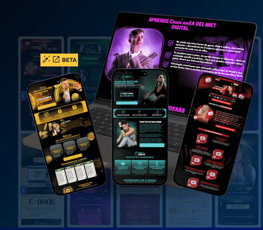 Paginas de Alta conversión Editables en CANVA